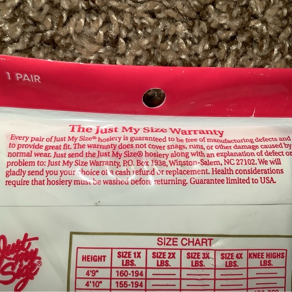 Just My Size by Leggs sheer toe pantyhose, color taupe, size: 1X - Picture 9 of 9